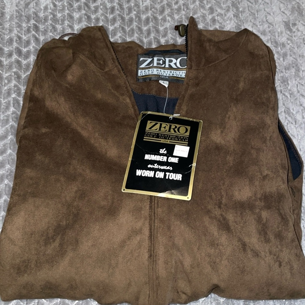 NWT Zero Restriction Golf Outerwear‎ Microfiber Jacket. Size Large.